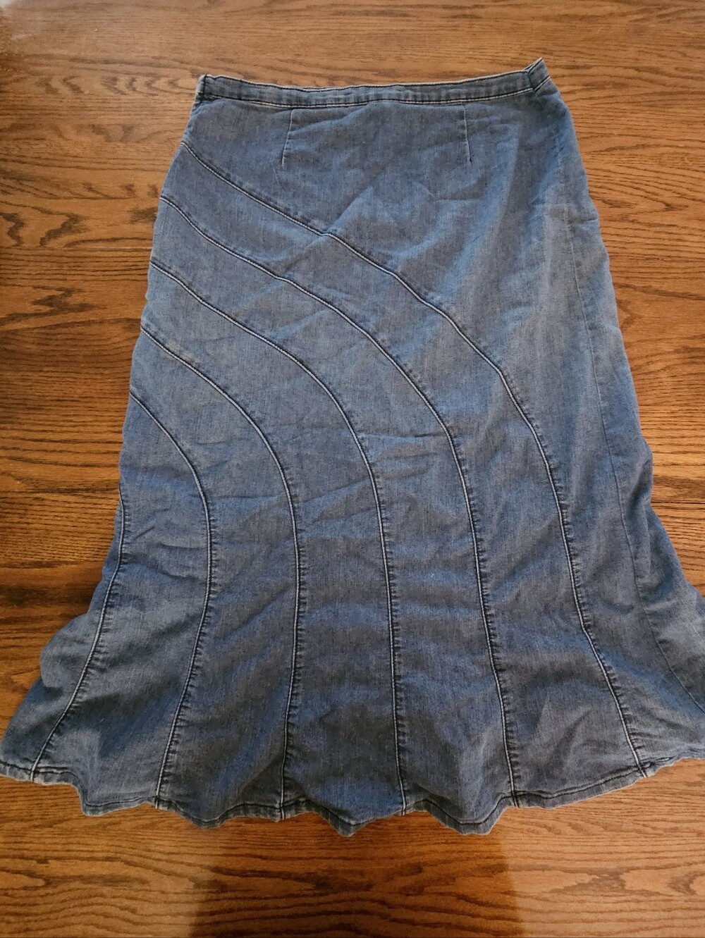 Christopher & Banks Denim A-Line Skirt - Blue